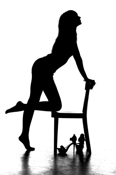 silhouette di una donna - Foto, immagini