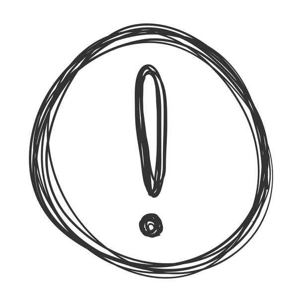 Uitroepteken in de cirkel - Vector, afbeelding