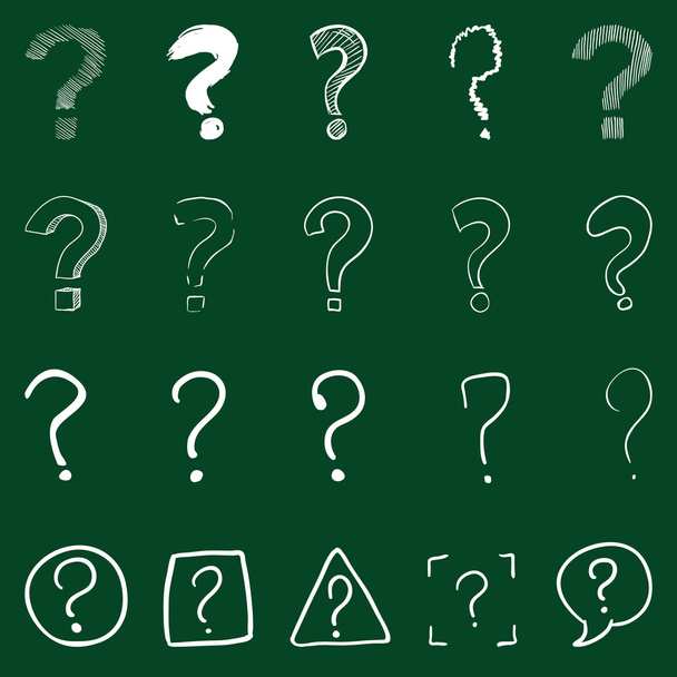 Set of Question Marks - Vector, Image