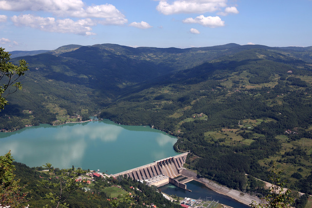 central hidroeléctrica en el río - Foto, Imagen