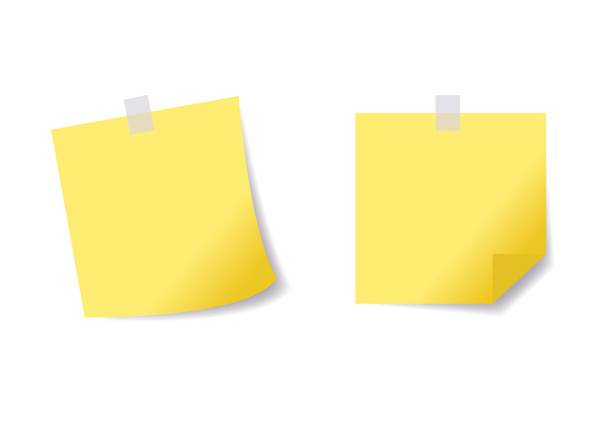Yellow stick note paper vector - Vector, Image