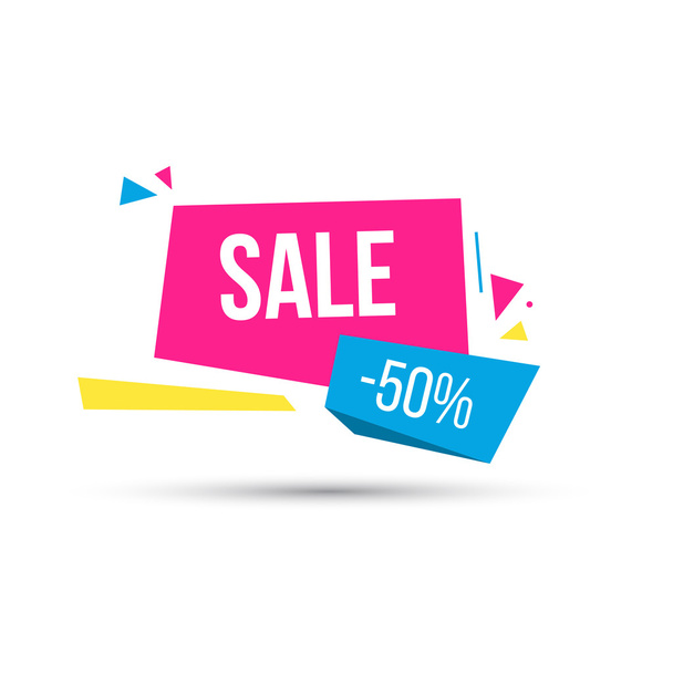 Special offer sale tag discount isolated on white background - Vector, Image