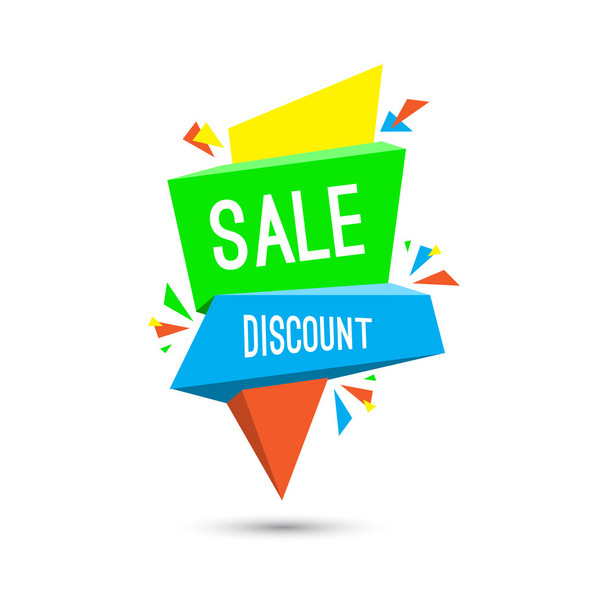 Special offer sale tag discount isolated on white background - Vector, imagen