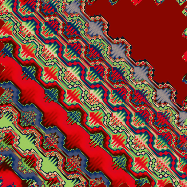 Obraz Abstrakcja, kolorowe grafiki i tkaniny, które może służyć jako wzorzec dla tkaniny - Zdjęcie, obraz
