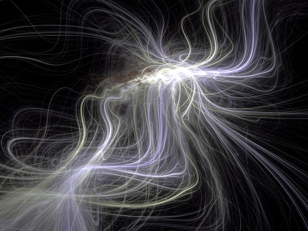 abstraktes Chaos glühende Locken - digital generiertes Bild - Foto, Bild