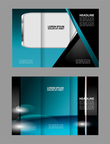 Business-Thema Dreifach-Broschüre Design und Katalog-Vektor-Konzept Vorlage - Vektor, Bild