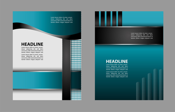 Professional business design layout template or corporate banner design. Magazine cover, publishing and print presentation. Abstract vector background. - Vector, Image