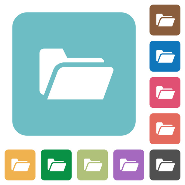 Flat folder open icons - Vector, Image