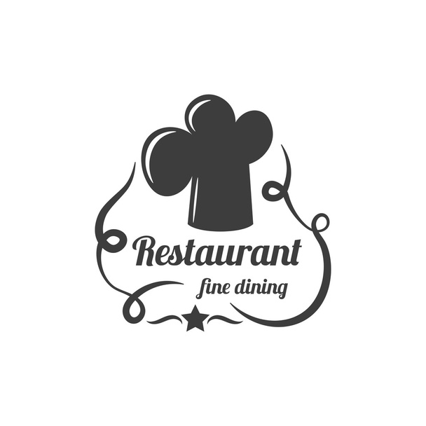 Etiqueta del restaurante. Logotipo del servicio alimenticio
. - Vector, imagen