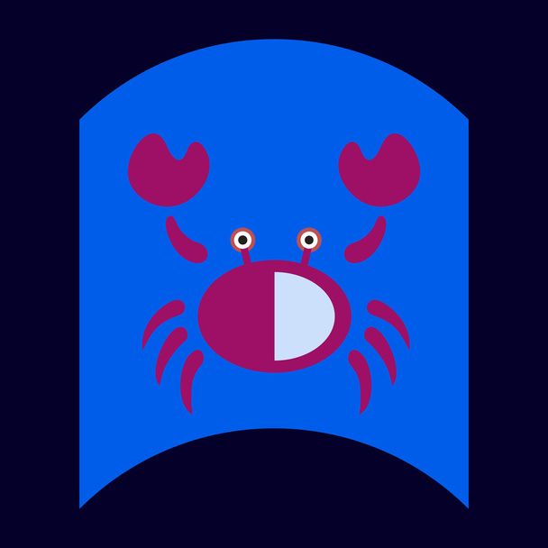 silhouette de crabe de collection de conception d'icône vectorielle plate
 - Vecteur, image