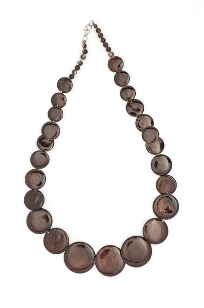 nacre necklace isolated on white - Photo, Image