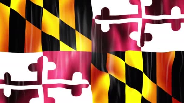 Animacja flagi stanu Maryland - Materiał filmowy, wideo