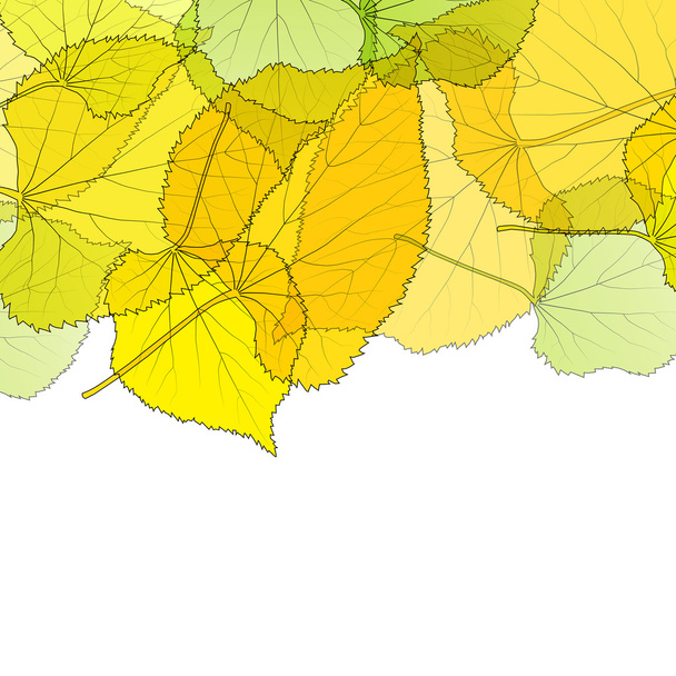 Leaves autumn background vector abstract illustration card - Vector, Image