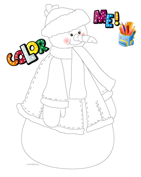 Väri Me lumiukko 001
 - Vektori, kuva