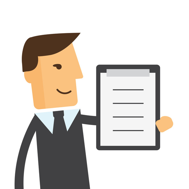 Businessman with checklist. Successful business concept - Vector, Image