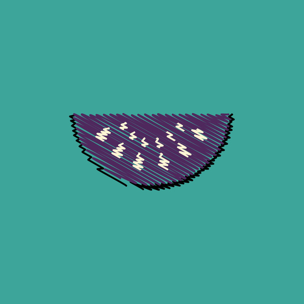 коллекция плоских векторных икон вкусные фрукты
 - Вектор,изображение