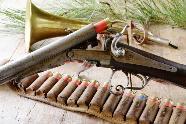 狩猟銃と狩猟弾薬  - 写真・画像