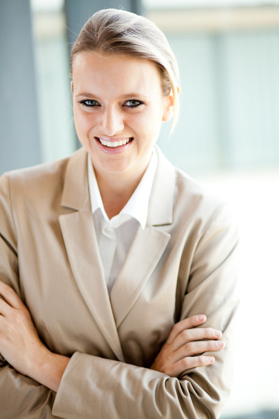 Happy young businesswoman laughing - Photo, Image