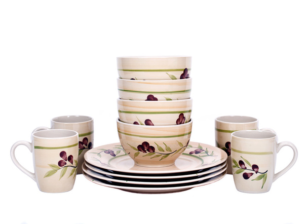 Накрашенные чашки, миски и тарелки
 - Фото, изображение