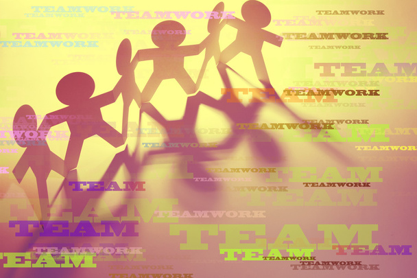 Teamwork words and team - Photo, Image