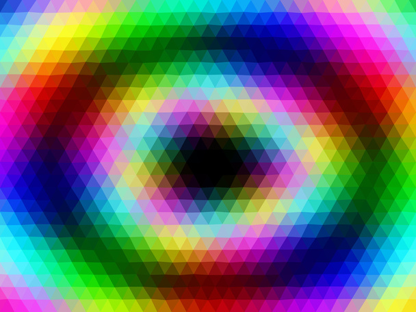 Szivárvány alacsony poly háromszög stílus vektor mozaik háttér - Vektor, kép