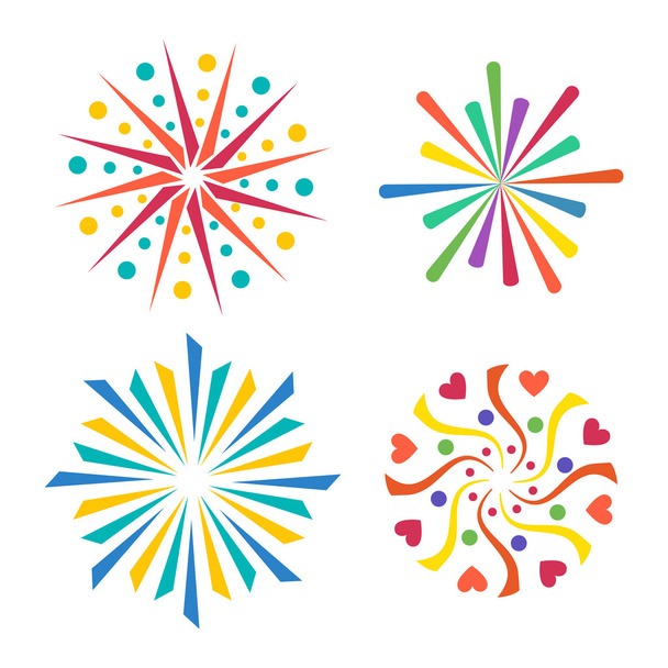 Fireworks vector icon isolated - Wektor, obraz