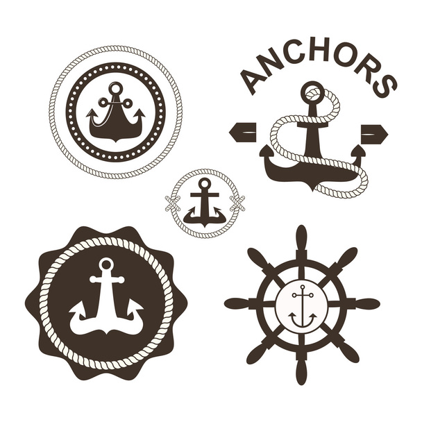 Anchor symbols vector badge - Vector, Image