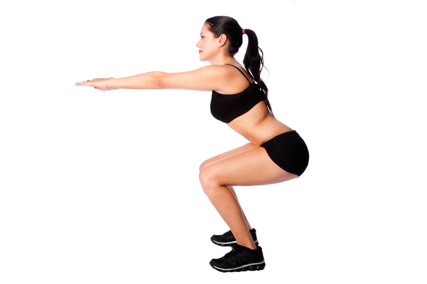 Squats fitness sport training gym workout - 写真・画像