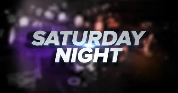 Dynamic Saturday Night Title Page Background Animation - Footage, Video