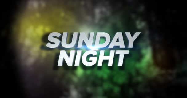 Dynamic Sunday Night Title Page Background Animation - Footage, Video