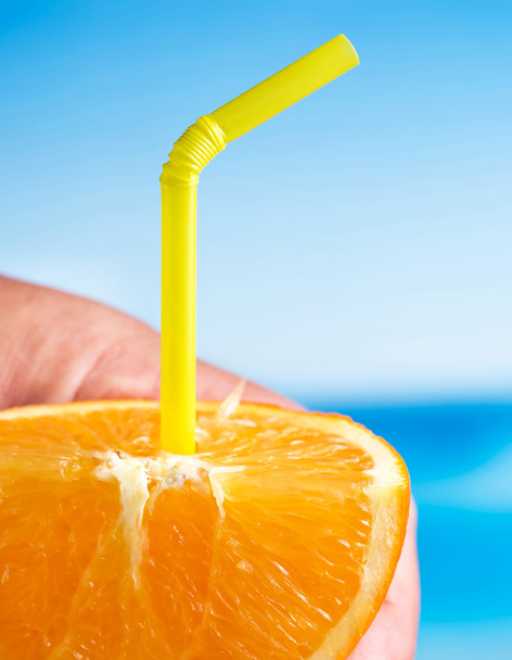 Fresh Orange Juice Means Tropical Fruit And Beverage - Photo, Image