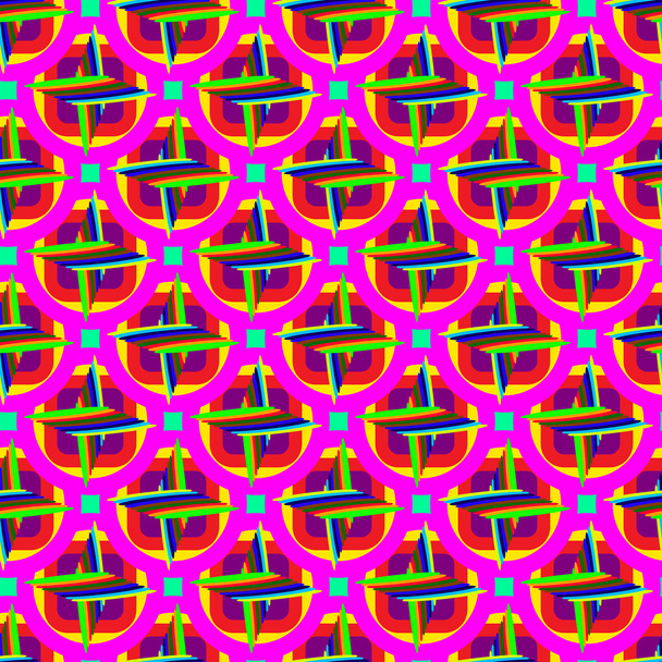 padrão sem emenda colorido geométrico abstrato - Vetor, Imagem