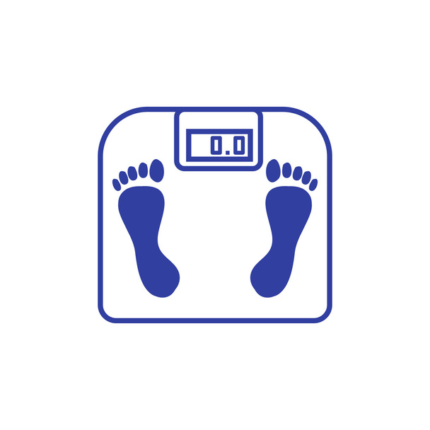 Stylized icon of the with bathroom scales  - Vetor, Imagem