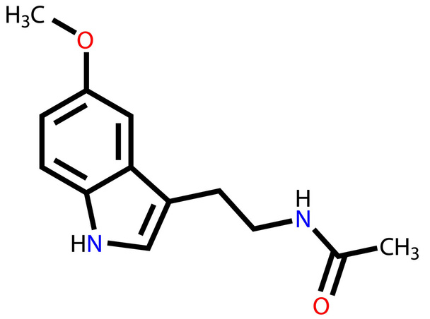 melatonin strukturní vzorec - Vektor, obrázek