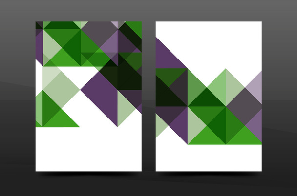 Барвистий дизайн геометрії щорічний звіт про розкладку шаблону брошури a4 обкладинки, журналу, флаєра або листівки
 - Вектор, зображення