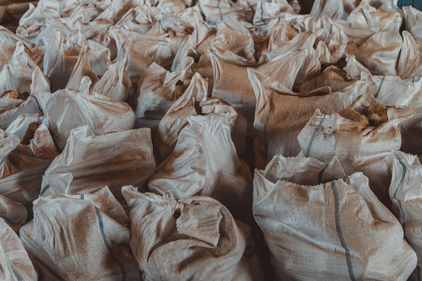 Textile fibers. Plant for the ready textile fibers. - Fotoğraf, Görsel