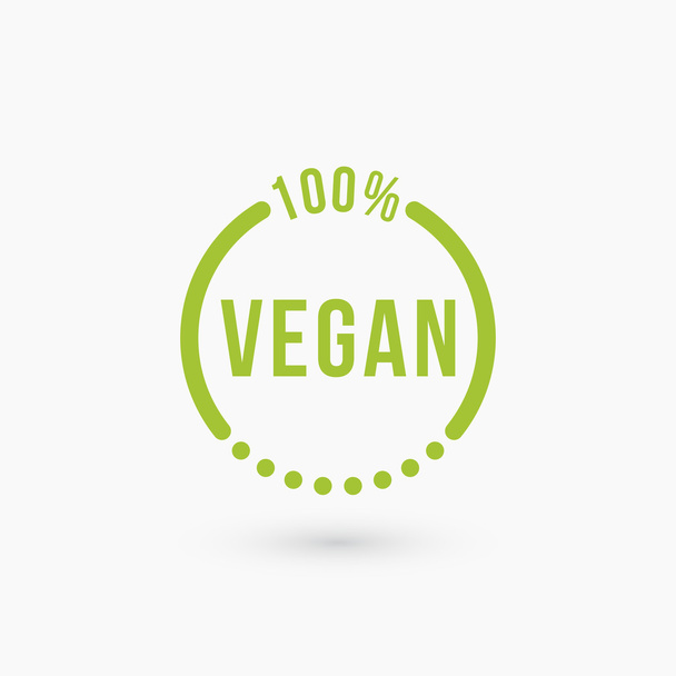 Projeto ícone Vegan. Isolado em branco
 - Vetor, Imagem