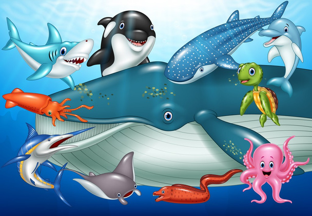 мультфільм морських тварин
 - Вектор, зображення