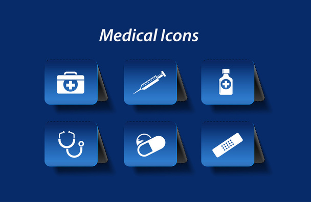 Medical icons - Vektor, kép