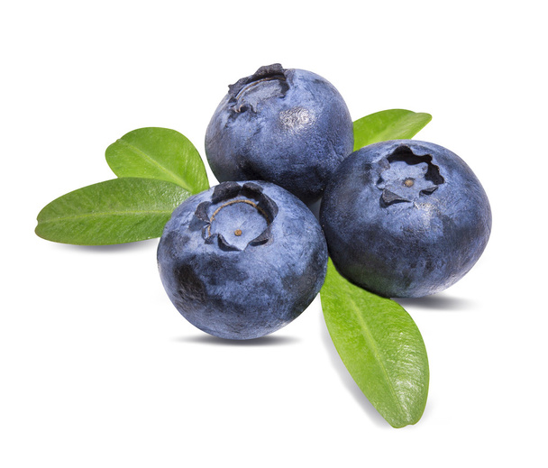 Fresh Bilberries blueberries, isolated on white  - Photo, Image