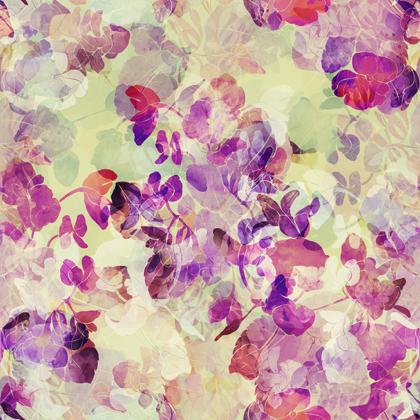 Magic flowers seamless background - Foto, afbeelding