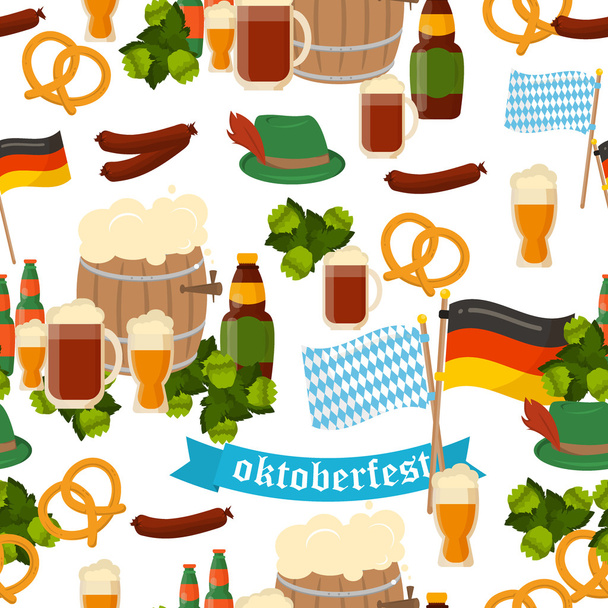 Немецкий фестиваль бесшовный вектор баварского Октоберфеста
 - Вектор,изображение