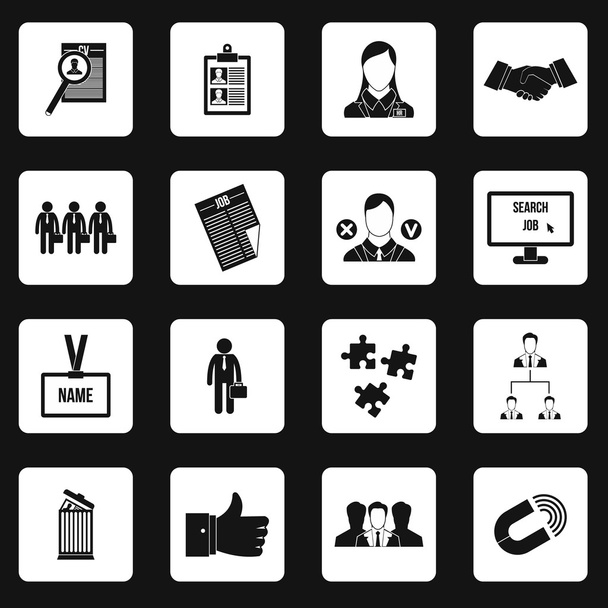 Ensemble d'icônes de recherche d'emploi, style simple
 - Vecteur, image