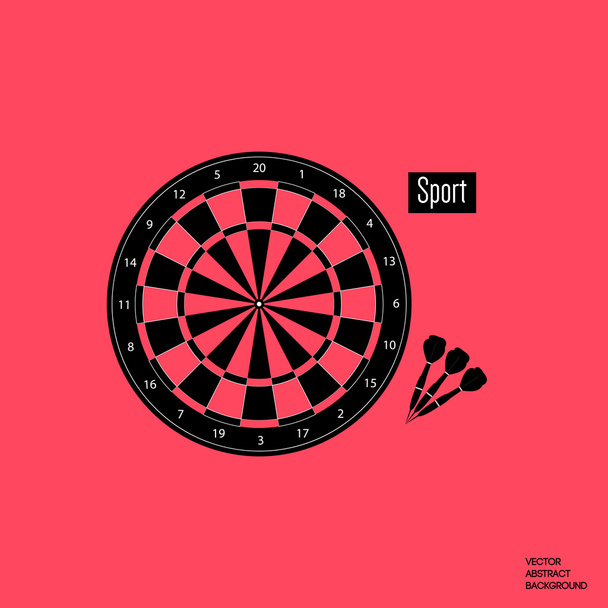 Darts. Dart board. Sport game. Darts club.  - Vector, Image