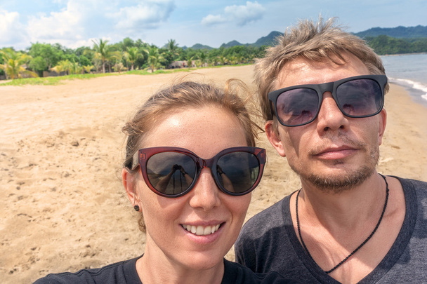 Couple traveling selfie - Foto, imagen