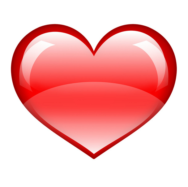 γυαλιστερή κόκκινη καρδιά - Φωτογραφία, εικόνα