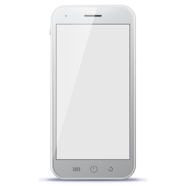 Bílá Smart Phone vektorové ilustrace. - Vektor, obrázek