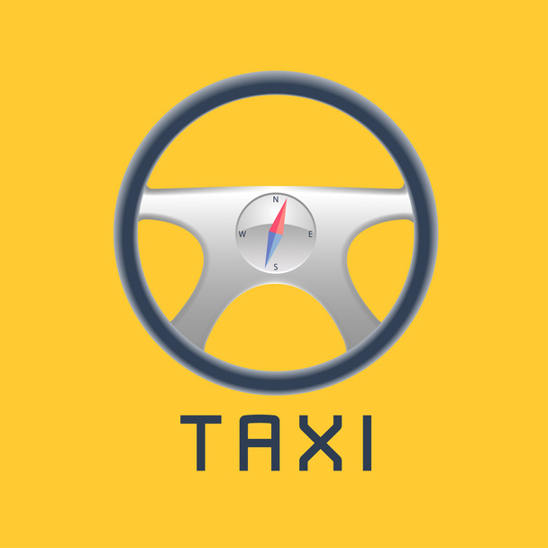 Táxi, táxi logotipo de vetor, fundo - Vetor, Imagem