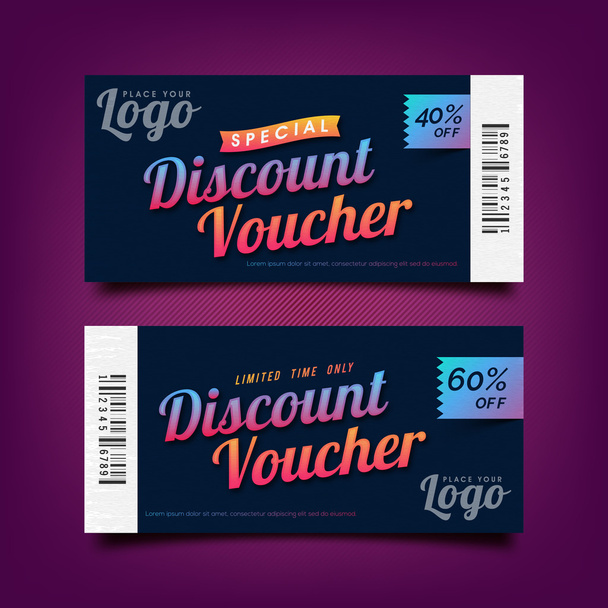 Special Discount Offer Gift Voucher or Coupon. - Διάνυσμα, εικόνα