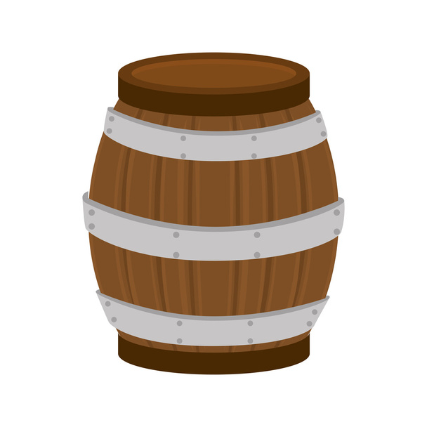 wooden barrel drink - Vecteur, image